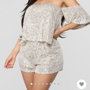 Fashion Nova sequin Romper